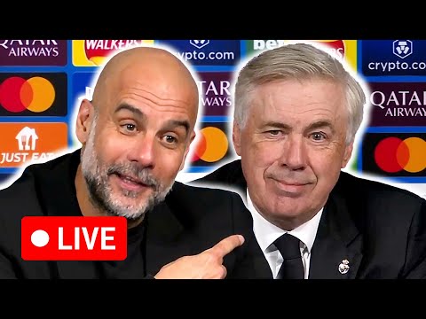 🔴 LIVE | Pep Guardiola and Carlo Ancelotti post-match press conference | Man City 2-3 Real Madrid