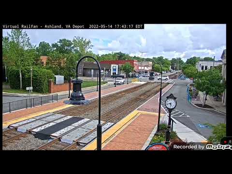 Foamer throws Boomerang at Ashland, VA Railcam.