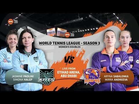 Simona Halep / Jasmine Paolini vs Mirra Andreeva / Aryna Sabalenka - WTL 2024 Day 3