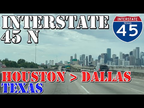 I-45 North - Downtown Houston to Downtown Dallas - Texas - 4K Highway Drive