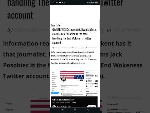 Journalist, Ryan McBeth, claims Jack Posobiec is the face handling The End Wokeness Twitter account