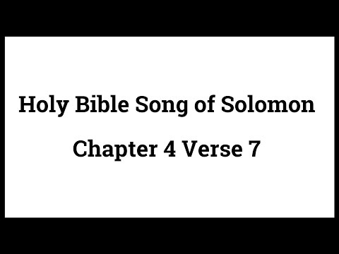 Holy Bible Song of Solomon 4:7