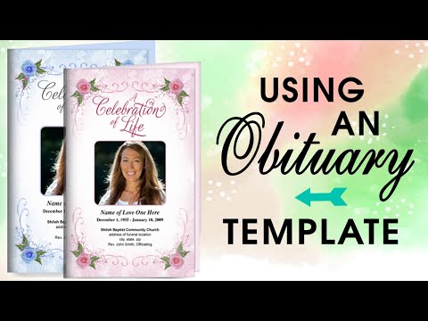 DIY Obituary - Using An Obituary Template - Obituary Program