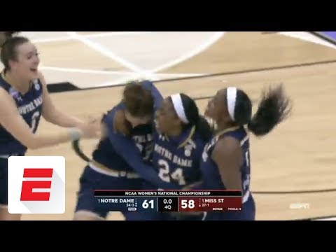 Ogunbowale hits crazy three to win national championship for Notre Dame | ESPN