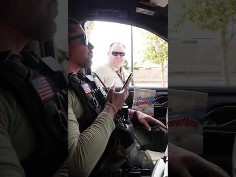 Officer's Donut Break Interrupted by Surprise Check from Lieutenant!