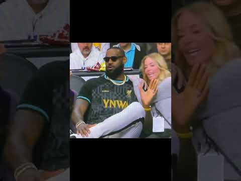 What was LeBron James telling Jeanie Buss? 👀