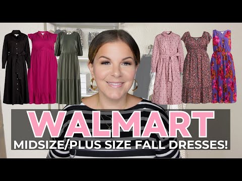 Fall 2024 Walmart Haul + Try On | Midsize/Plus Size Fall Dresses | Under $40 Fall Walmart Finds