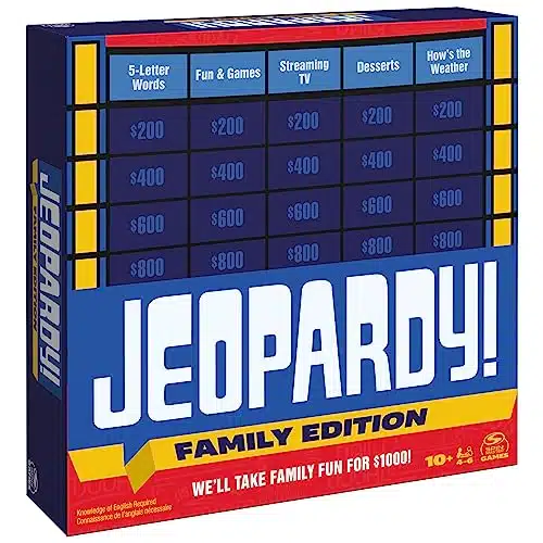 Jeopardy! Family Edition Board Game Trivia Games Board Games For Family Night Fun Games For Game Night, For Adults And Kids Ages And Up