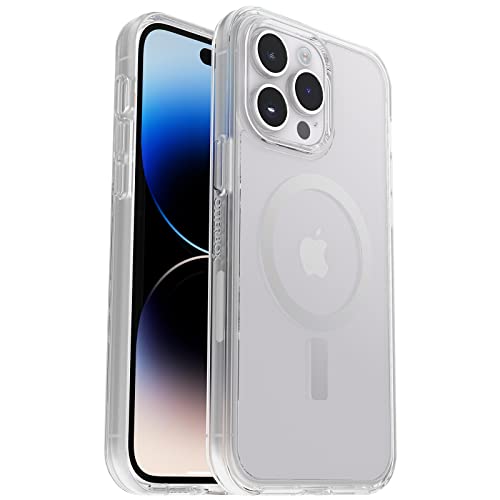 Otterbox Iphone Pro Max (Only) Symmetry Series+ Case   Clear , Ultra Sleek, Snaps To Magsafe, Raised Edges Protect Camera &Amp; Screen