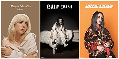 Billie Eilish   Happier Than Ever, Photo, &Amp; When We All Fall Asleep   Officially Licensed   Poster Bundle   X