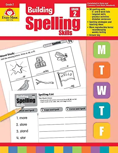 Evan Moor Building Spelling Skills, Grade   Homeschooling &Amp; Classroom Resource Workbook, Reproducible Worksheets, Teaching Edition, Spelling Strategies, Reading And Writing Skills