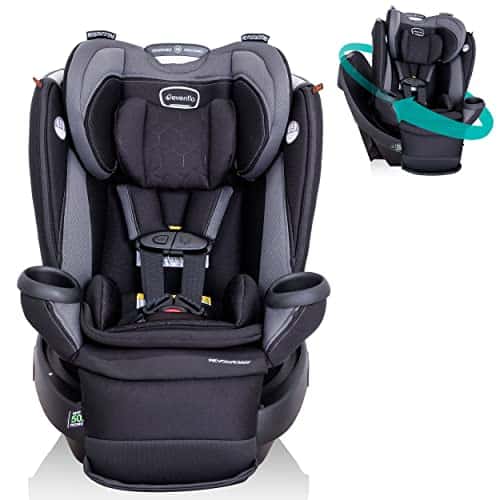 Evenflo Revolveextend All In One Rotational Car Seat With Quick Clean Cover (Revere Gray)