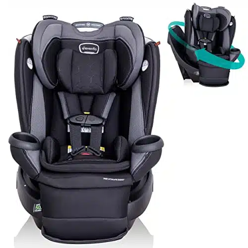 Evenflo Revolveextend All In One Rotational Car Seat With Quick Clean Cover (Revere Gray)