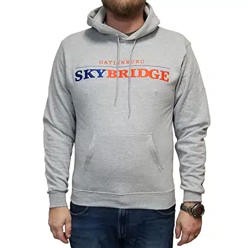 Gatlinburg Skybridge Logo Eco Powerblend Hoody Adultunisex (Heather Grey, Xx Large)