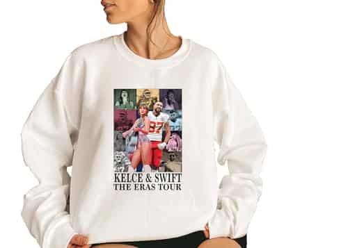 Inspired Of Travis Kelce And Taylor,Eras Tour,Football Fan Gifts,America Football Sweatshirt,Custom Design Football,Dtf Print Football Design