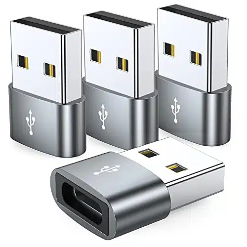 Jxmox Usb C Female To Usb Male Adapter Pack, Type C To Usb A Charger Cable Converter,Compatible With Iphone Plus Pro Max,Ipad Pro Air Ini ,Samsung Galaxy Ssss,Pixel Xl