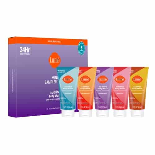 Lume Acidified Body Wash Pack Mini Sampler   Hour Odor Control   Removes Odor Better Than Soap   Sls + Paraben Free   Safe For Sensitive Skin   Ounce Mini Tubes