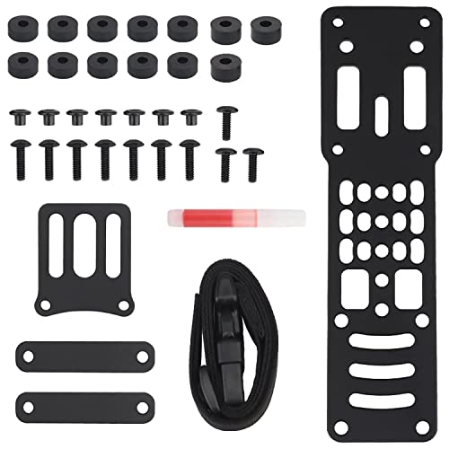 Metal Modular Holster Adapterdrop Leg Holster Adapteruniversal Belt Loop Adapter Expansion Boardadjustable Multi Angle Hole Positionwith Thigh Fixation Strapcompatible Qls Platform (Blk)