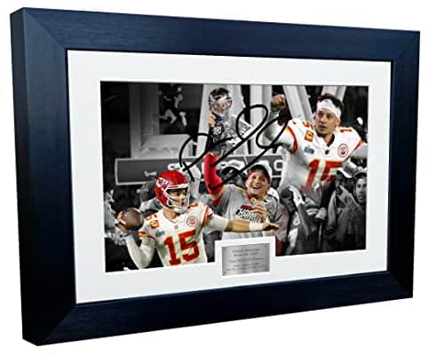 Patrick Mahomes Kansas City Super Bowl Lvii Inners Autographed Signed Xaphoto Photograph Picture Frame Football Poster Gift