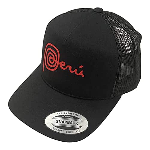 Perucousa Marca Peru Hat Â Trucker Mesh Snapback Cap Â Adjustable Â Gorras Peruanas (Black)