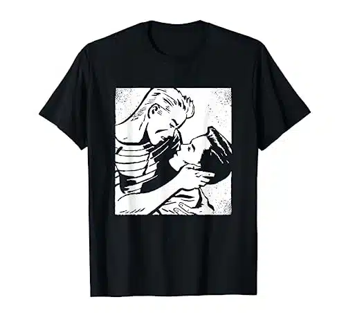 Queer Men Kissing Gay Love Homoerotic Comic Book Panel T Shirt