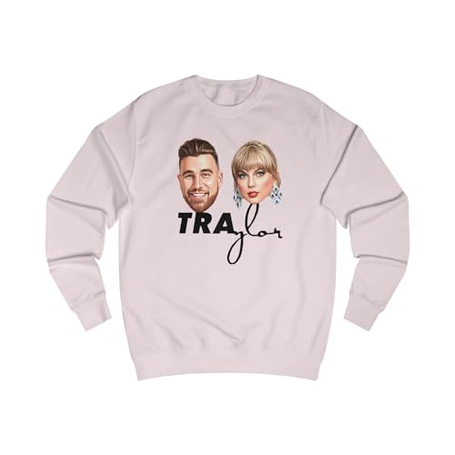 Taylor And Travis Traylor Forever Heads Era Crewneck  Heavy Cotton  Colors Kelce (Us, Alpha, Medium, Regular, Regular, Baby Pink)