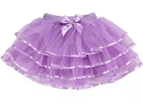 Tortoise &Amp; Rabbit Little Girls And Big Girls Tulle Tutu Skirt,Purple,T