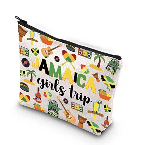 Wcgxko Jamaica Girls Trip Gift Jamaica Vacation Gift Girls Weekend Zipper Pouch Cosmetic Bag (Jamaica)