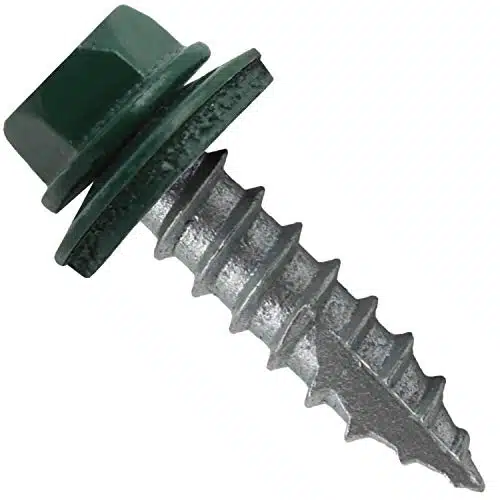 #Etal Roofing Screws () Screws X Ivyforest Green Hex Head Sheet Metal Roof Screw. Self Startingtapping Metal To Woodsheet Metal Screws With Epdm Washer. For Corrugated Roofing