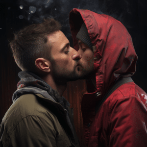 gay men kissing