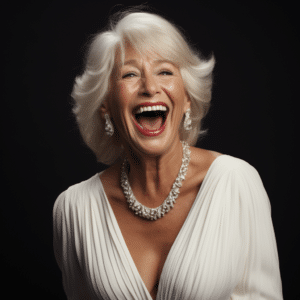 helen mirren laughing medium shot