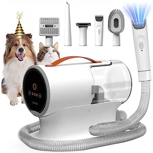 Airrobo Dog Hair Vacuum &Amp; Dog Grooming Kit, Pa Strong Pet Grooming Vacuum, L Large Capacity Dog Vacuum For Shedding Grooming Hair, Quiet, Pet Grooming Tools, Pg