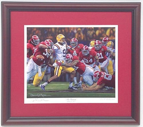 Alabama Football National Championship Vs. Lsu The Shutout By Daniel Moore Framed Print