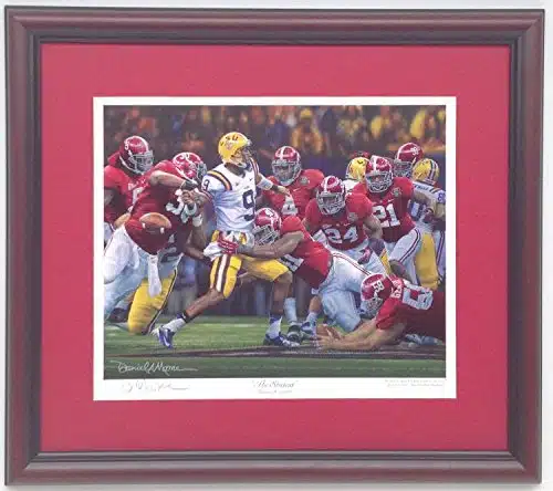 Alabama Football National Championship Vs. Lsu The Shutout By Daniel Moore Framed Print