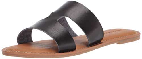 Amazon Essentials Women'S Flat Banded Sandal, Black,