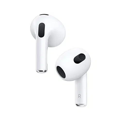 Apple Airpods (Rd Generation) Wireless Ear Buds, Bluetooth Headphones, Personalized Spatial Audio, Sweat And Water Resistant, Lightning Charging Case Included, Up To Hours Of 