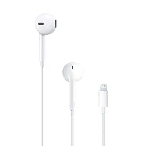 Apple EarPods Headphones with Lightning Connector, Wired Ear Buds for iPhone with Built in Remote to Control Music, Phone Calls, and Volume