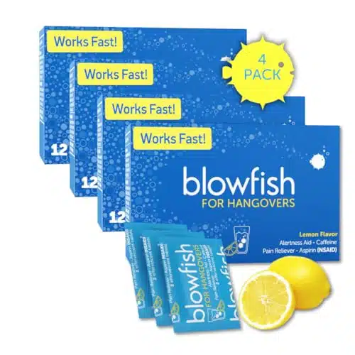 Blowfish For Hangovers   Fda Recognized Formulation Guaranteed To Relieve Hangover Symptoms Fast   Pack