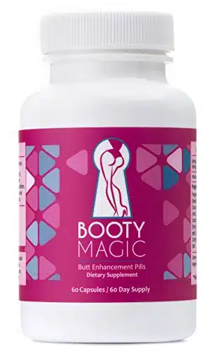 Booty Magic Butt Enhancement Pills   Onths Supply Of Booty Pills, Bum Pills For Bigger, Rounder, Volumized Butt With Maca Root Extract, Fenugreek Extract