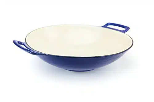 Broil King Cast Iron Wok, , Blue And Ivory