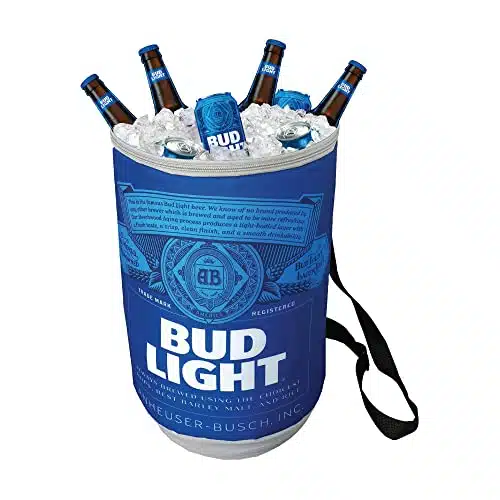 Bud Light Soft Can Shape Speaker Cooler Backpack Bluetooth Portable Travel Cooler With Built In Speaker Bud Light Wireless Speaker Cool Ice Pack Cold Beer Stereo For Apple Iphone, Samsung Galaxy