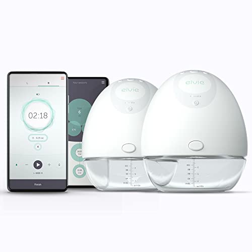 Elvie Breast Pump   Double, Wearable Breast Pump With App   The Smallest, Quietest Electric Breast Pump   Portable Breast Pumps Hands Free &Amp; Discreet   Automated With Four Personalized Settings