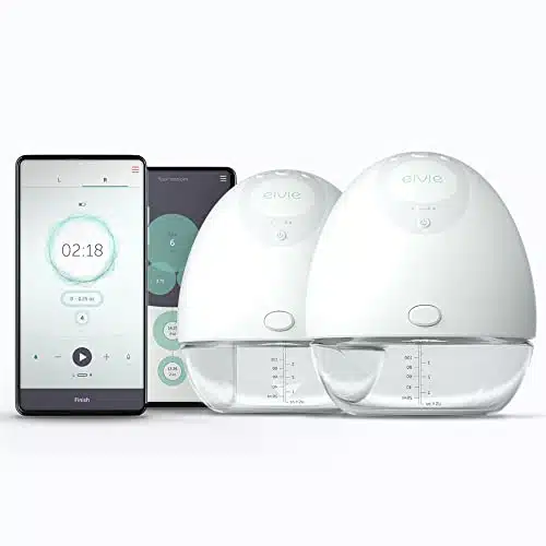 Elvie Breast Pump   Double, Wearable Breast Pump with App   The Smallest, Quietest Electric Breast Pump   Portable Breast Pumps Hands Free & Discreet   Automated with Four Personalized Settings