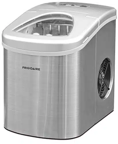 Frigidaire Countertop Ice Maker, Compact Machine, Lbs Per Day, Stainless