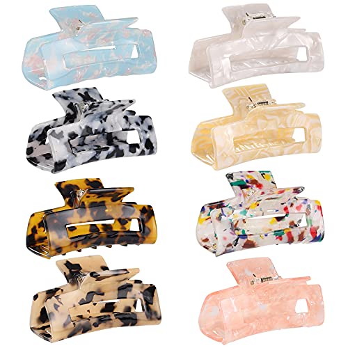 Hair Claw Clips Pack Tortoise Barrettes Rectangle Shape Clips Inch Fashion Hair Clips For Women