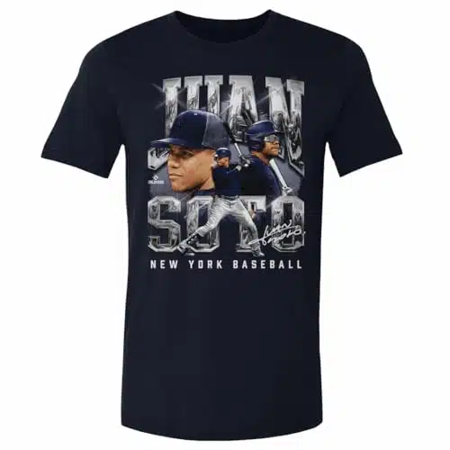 Juan Soto Shirt (Cotton, Large, True Navy)   Juan Soto New York Vintage Wht