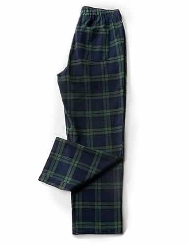 Lapasa Men'S Pajama Pants % Cotton Flannel Plaid Lounge Soft Warm Sleepwear Pants Pj Bottoms Drawstring And Pockets X Large (Flannel) Green+Navy