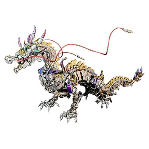 Metalkitor D Metal Puzzle   Large Chinese Dragon Model Kit   Mechanical Metal Jigsaw  Diy Desk Ornament   Assembly Dinosaur Crafts Brain Teaser   Perfect For Adults