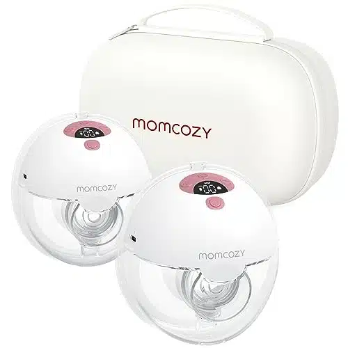 Momcozy Breast Pump Hands Free, Wearable Breast Pump Of Baby Mouth Double Sealed Flange With Odes &Amp; Levels, Electric Breast Pump Portable   Mm, Pack Cozy Red