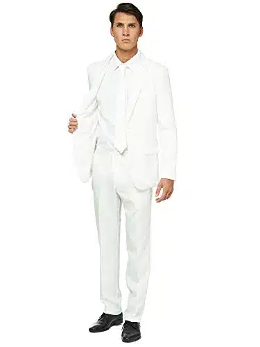 Offstream Men'S Party Costume   Piece Casual Suit Outfit   White Xl